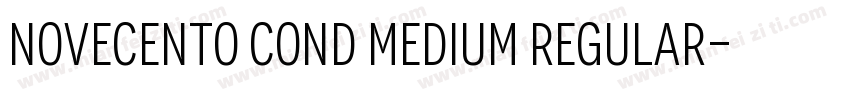 Novecento Cond Medium Regular字体转换